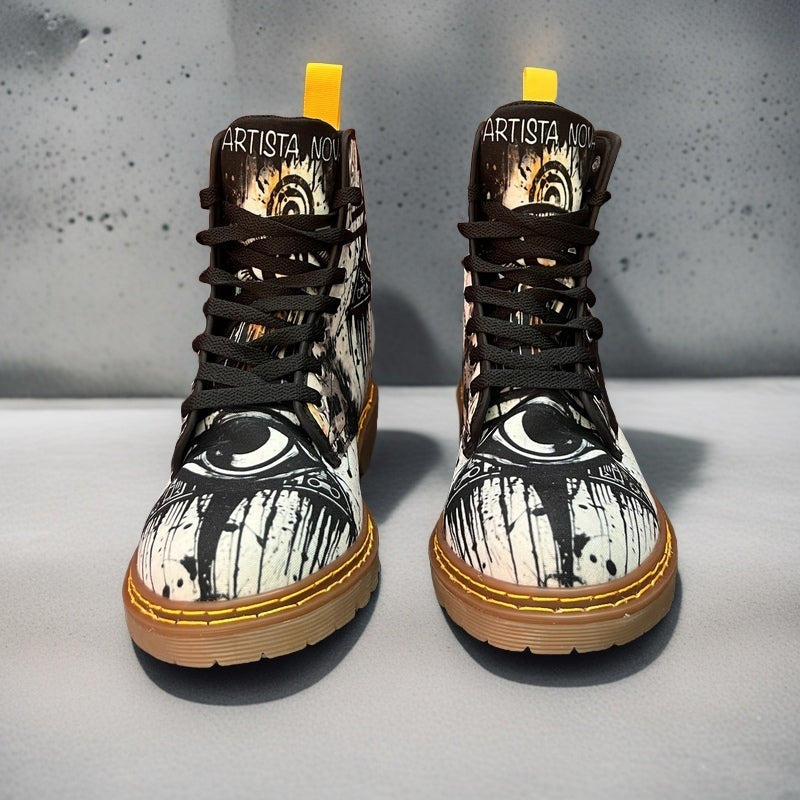 Evil Eye (Noir) - Art Boots For Women