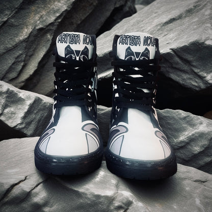 Indigenous Bear (Noir) - Art Boots for Women