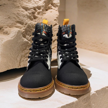 Beautiful Pharaoh (Noir) - Art Boots for Women