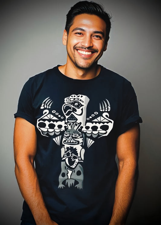 Eagle Totem (Noir) - Unisex Short Sleeve