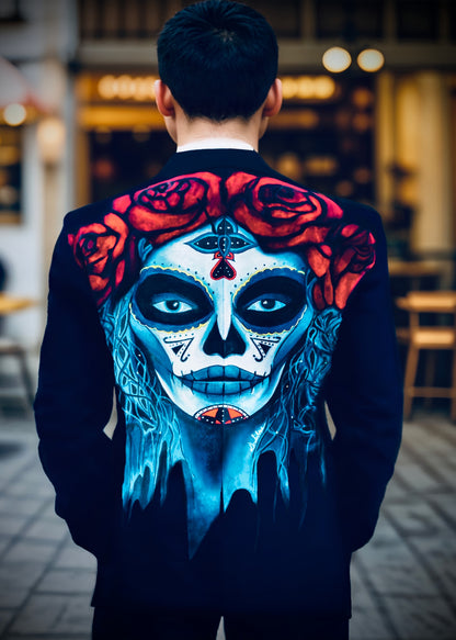 La Catrina Azul - Men's Suit Jacket