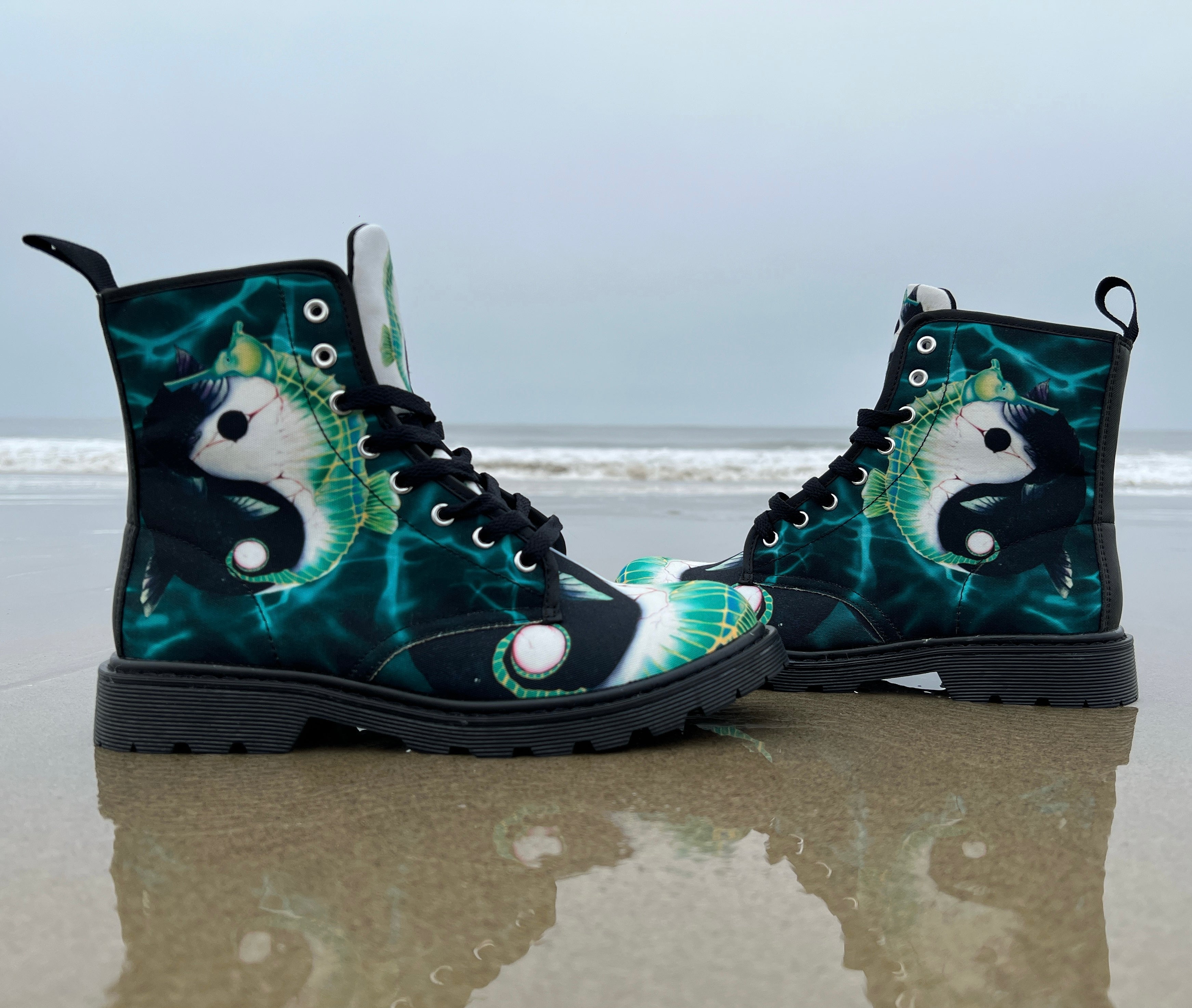 Yin Yang - Art Boots for Women
