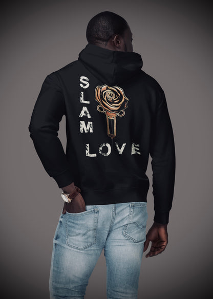 Slam Love (Gold 2) - Overcast Black Hoodie