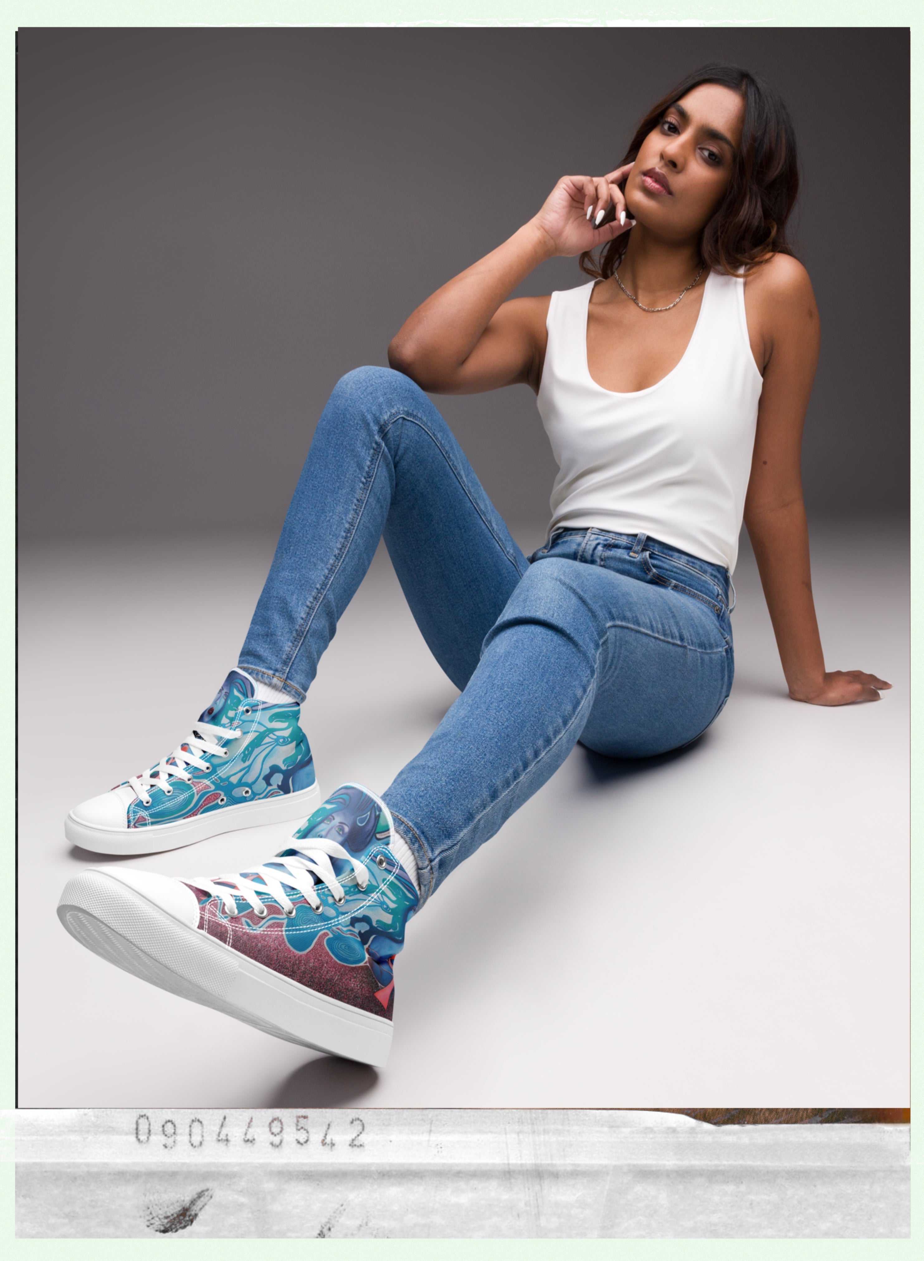 Pink Ribbon - Women’s High-Top Canvas Shoes