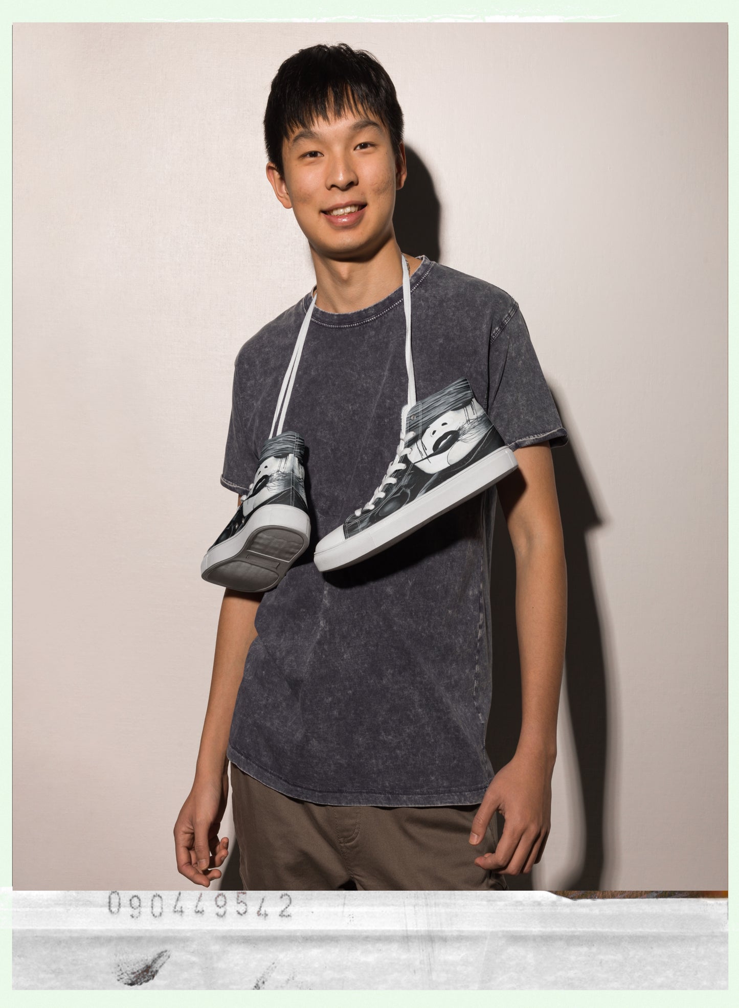 Fire (Noir) - Men’s High Top Canvas Shoes