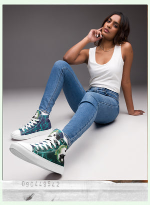 Yin Yang - Women’s High-Top Canvas Shoes