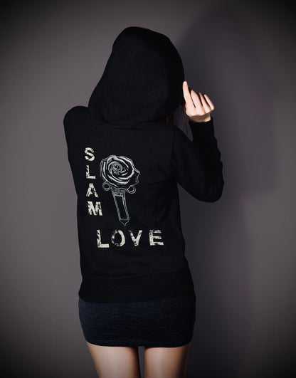 Slam Love (Noir) - Overcast Black Hoodie