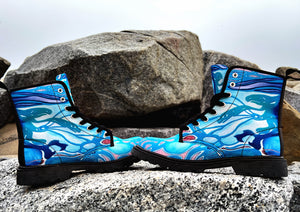 Pink Ribbon Art Boots for Women