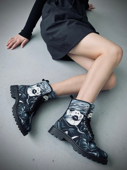 Fire (Noir) - Art Boots for Women