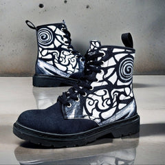 Wood & Sun (Noir) - Art Boots for Women