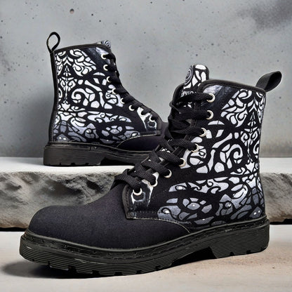 Wood & Sun (Noir) - Art Boots for Women