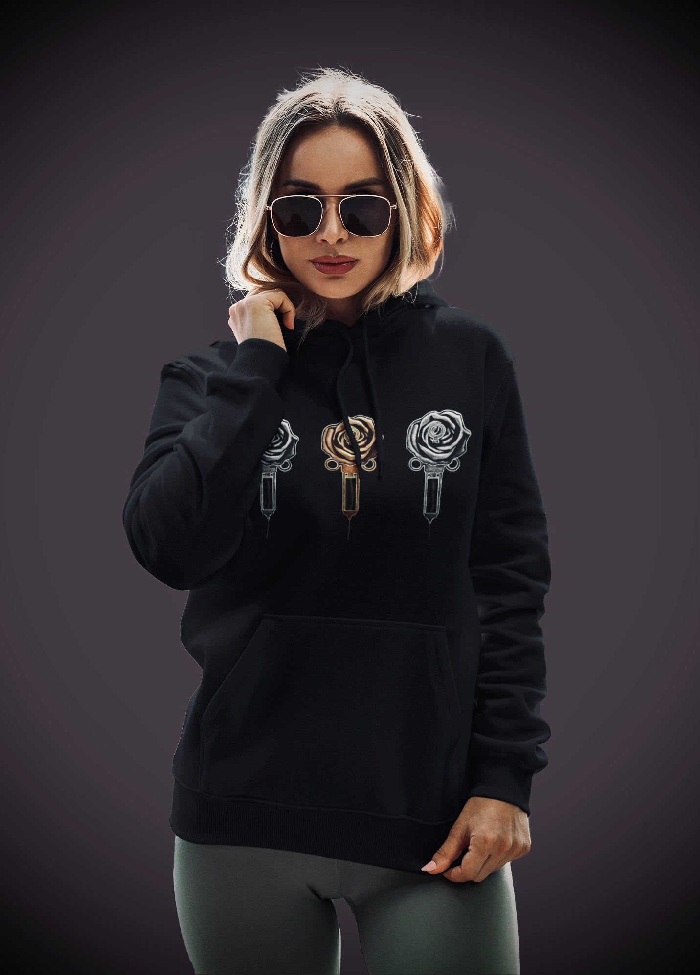 Slam Love (Gold 2) - Overcast Black Hoodie