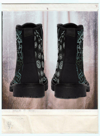 Buddha (Noir) - Art Boots for Women