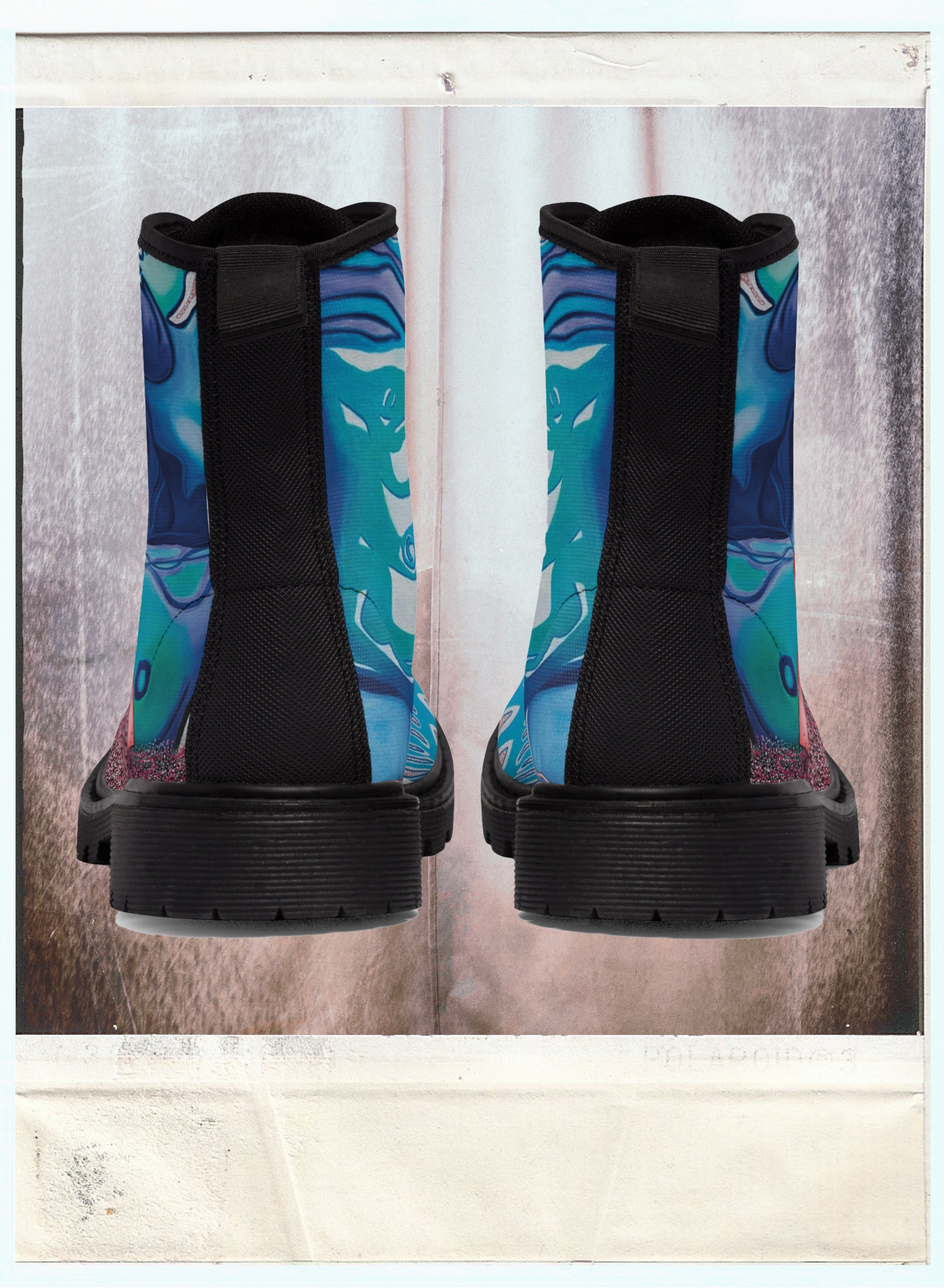 Pink Ribbon Art Boots for Women