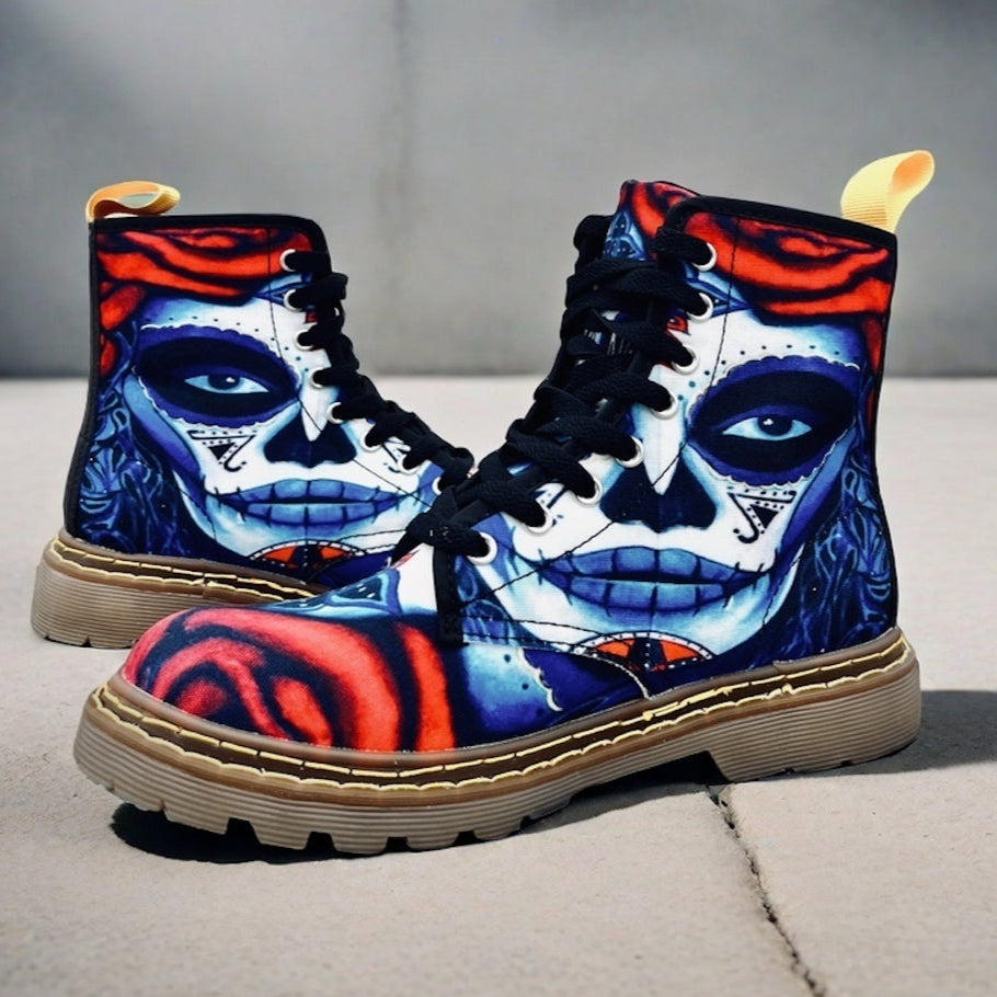 La Catrina - Day of the Dead - Art Boots for Women
