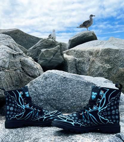 Buddha (Noir) - Art Boots for Women