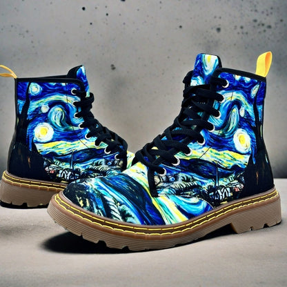 Starry Night - Art Boots for Women