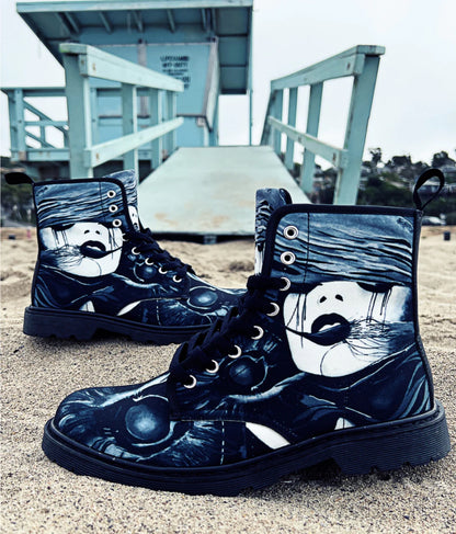 Fire (Noir) - Art Boots for Women