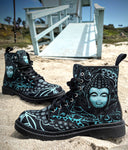 Buddha (Noir) - Art Boots for Women