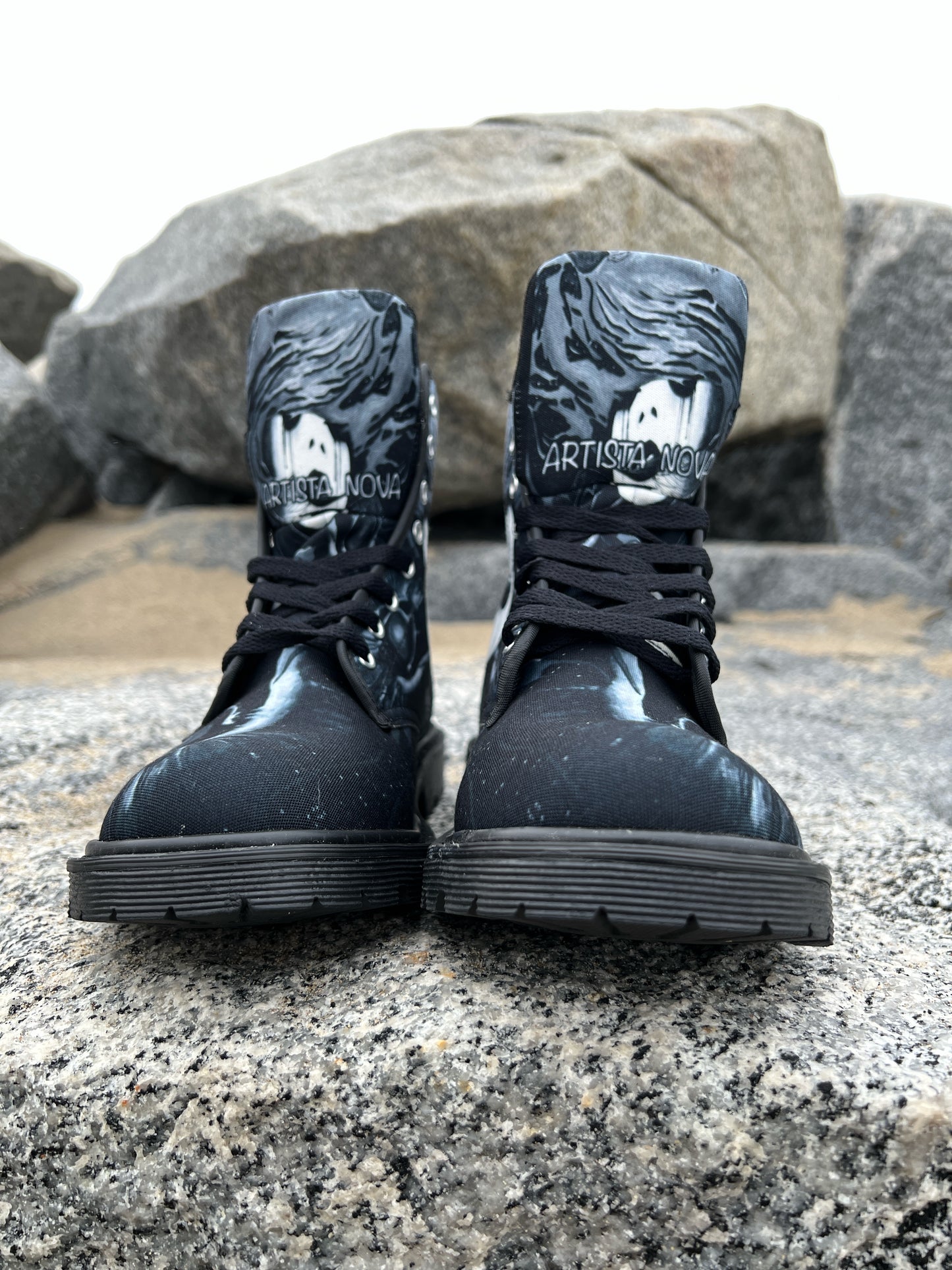Fire (Noir) - Art Boots for Women