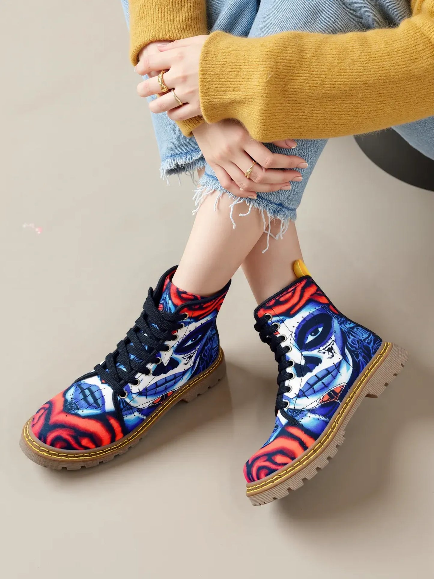 La Catrina - Day of the Dead - Art Boots for Women