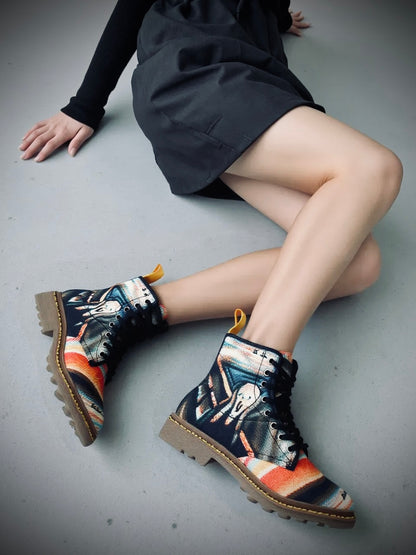 The Scream - Art Boots for Women