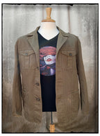 Rage, the Flower Thrower - Men's Cotton/Canvas Military Jacket