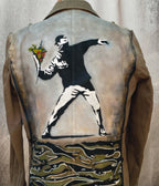 Rage, the Flower Thrower - Men's Cotton/Canvas Military Jacket