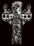 Eagle Totem (Noir) Giclee Canvas Print