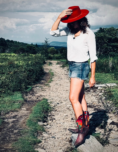 Serpent Moonrise - Women's Upcycled Cowboy Boots