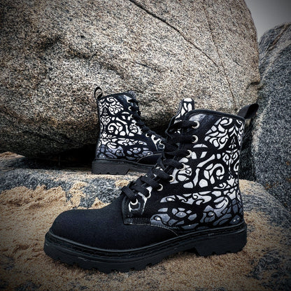 Wood & Sun (Noir) - Art Boots for Women