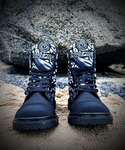 Wood & Sun (Noir) - Art Boots for Women