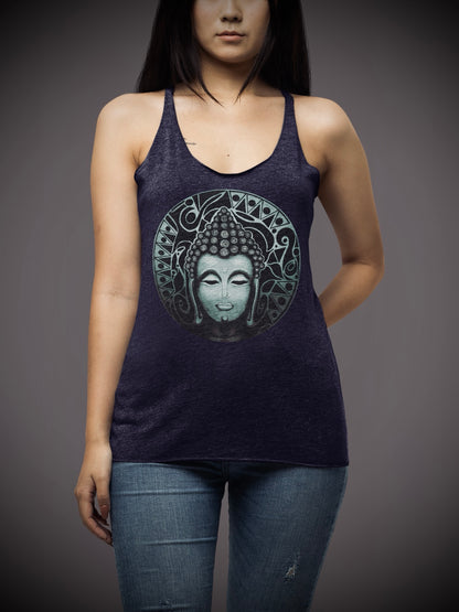 Buddha (Noir) - Women's Racerback Tanks