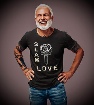 Slam Love (Noir) Unisex Short Sleeve - Black Heather T-shirt