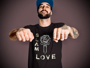 Slam Love (Noir) Unisex Short Sleeve - Black Heather T-shirt