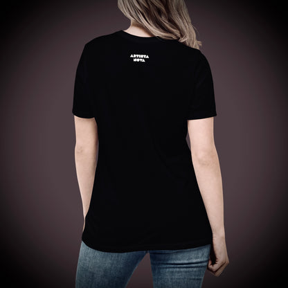 Eagle Totem (Noir) - Women's Relaxed Crew Neck - Black Tee