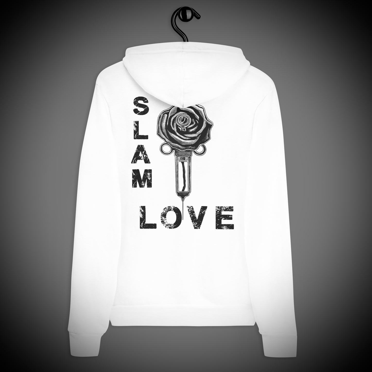 Slam Love (Noir) - Overcast White Hoodie
