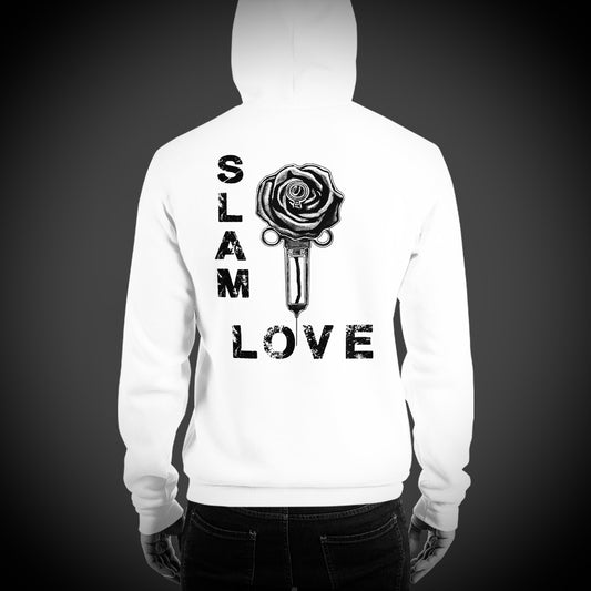 Slam Love (Noir) - Overcast White Hoodie