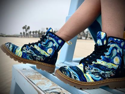 Starry Night - Art Boots for Women