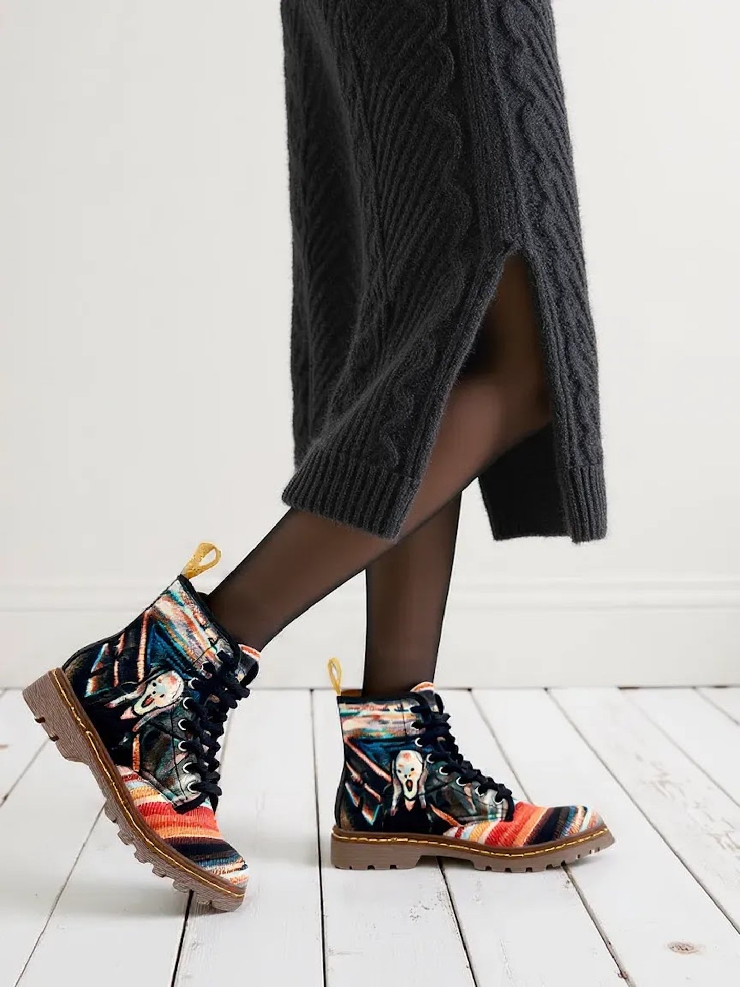The Scream - Art Boots for Women