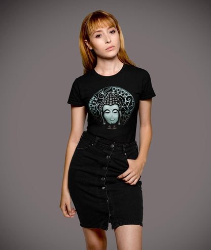 Buddha (Noir) Women's Relaxed Crew Neck Tee