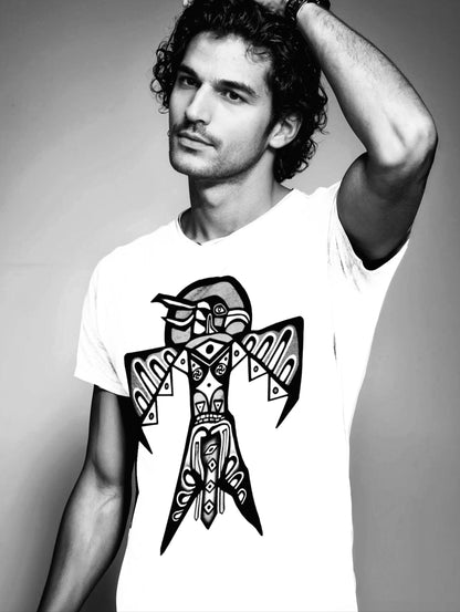Thunderbird (Noir) - Unisex Short Sleeve V-Neck Tee