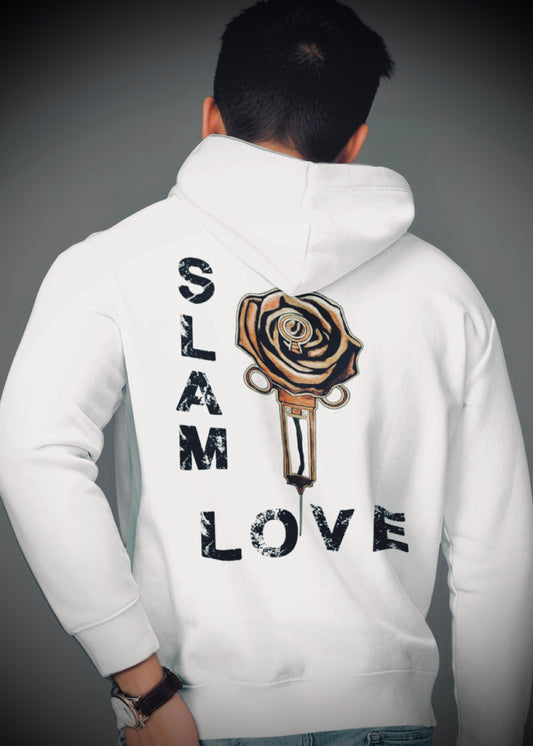 Slam Love (Gold) - Overcast White Hoodie