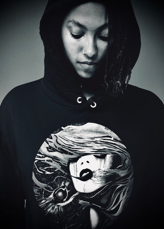 Fire (Noir) - Overcast Unisex Hoodie