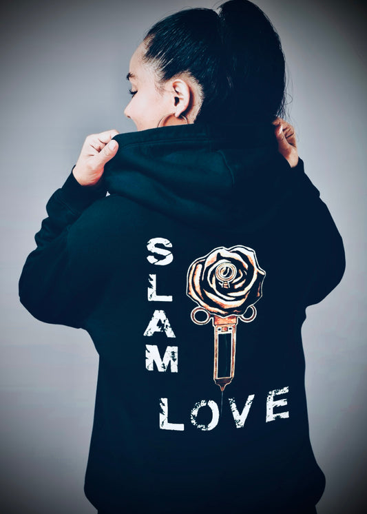 Slam Love (Gold 2) - Overcast Black Hoodie
