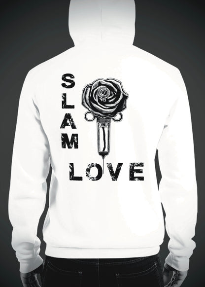 Slam Love (Noir) - Overcast White Hoodie