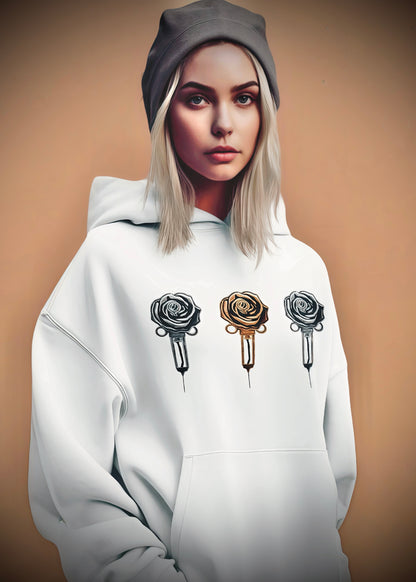 Slam Love (Noir) - Overcast White Hoodie