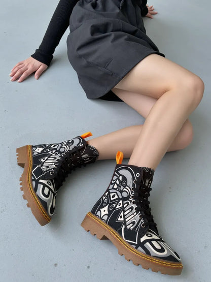 Thunderbird (Noir) - Art Boots for Women