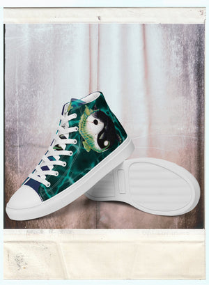 Yin Yang - Women’s High-Top Canvas Shoes