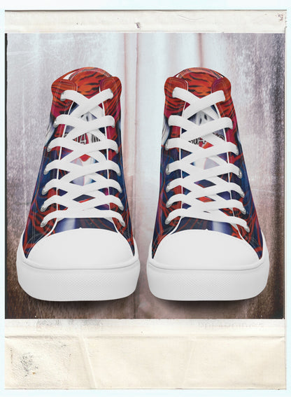 Fire - Women’s High-Top Canvas Shoes